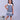 Navy Blue Checkered Girls Casual Dress