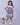 Navy Blue Checkered Girls Casual Dress
