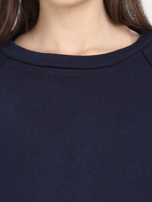 Navy Blue Maternity and Nursing Sweatshirt - MNSWT-NBLU-S