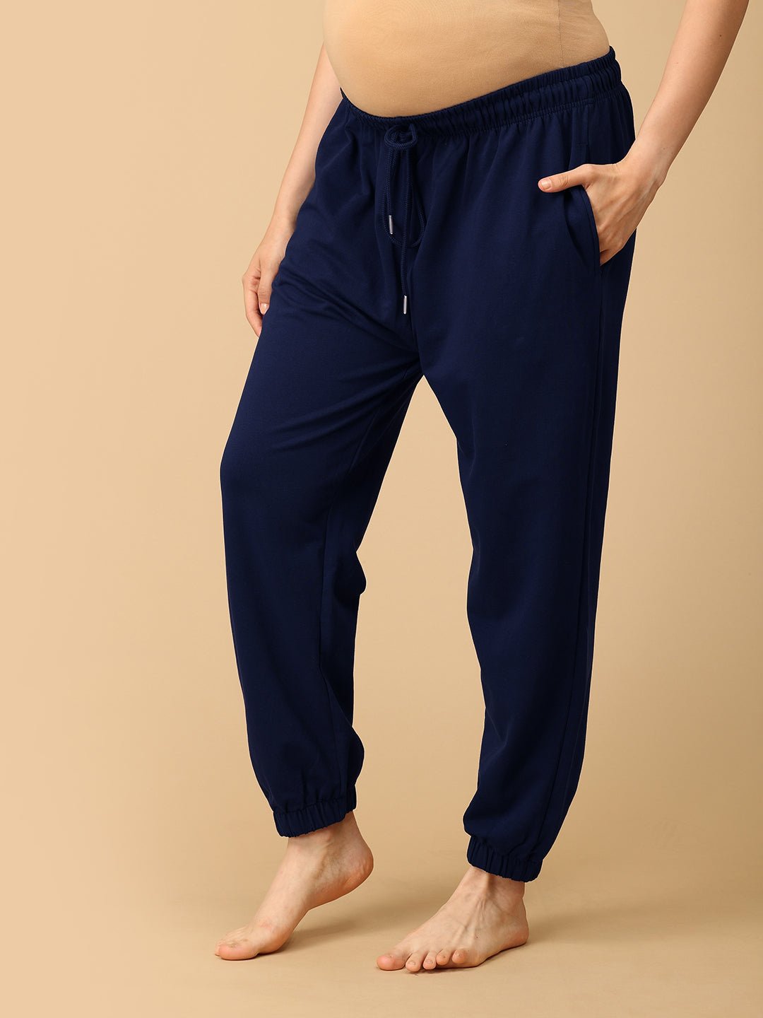 Navy Blue Maternity Joggers - DEN - AN - NVBJG - S