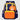 Navy Blue & Orange Fox School Backpack with Detachable Pouch for Kids - Back To School