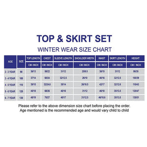 Navy Cardigan & Skirt with Muffler, Winterwear 2Pcs set for Girls - 2 - 3 Years Kids Clothing