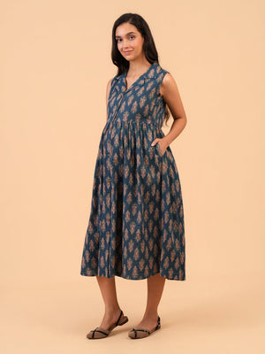 Navy Dream Maternity and Nursing Dress - S Maternity Casual Dress
