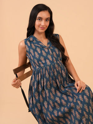 Navy Dream Maternity and Nursing Dress - S Maternity Casual Dress
