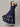 Navy Flared Floral Gold Foil Print Maternity and Feeding Kurti - MEW-NVGLD-S