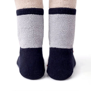 Navy & Grey Snowman & Bell Christmas Themed Ankle Length Socks For Kids - 0 - 6 Months Christmas
