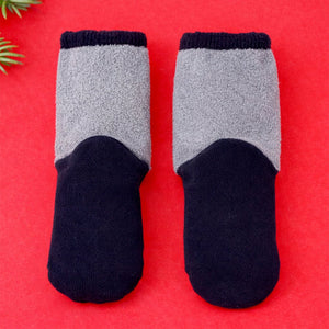 Navy & Grey Ted & Mittens Christmas Themed Ankle Length Socks For Kids - 2 - 4 Years Christmas