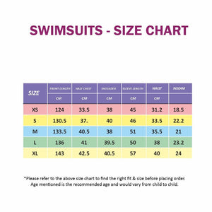 Navy Hibiscus Full Length Scuba Swimsuit 1.5mm Neoprene Swimwear for water adventures for Teens and Adults - XS Swim
