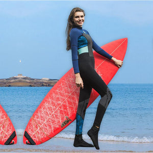 Navy Hibiscus Full Length Scuba Swimsuit 1.5mm Neoprene Swimwear for water adventures for Teens and Adults - XS Swim