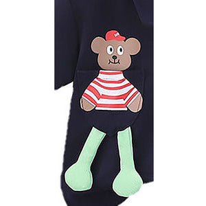 Navy Long Legs Teddy 2 Pcs Shorts Set For Toddlers And Kids - 2 - 3 Years Kids Clothing