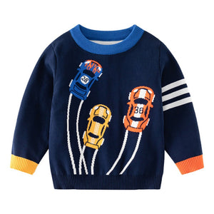 Navy Race Cars Theme Cardigan/Warmer/Sweater for Toddlers & Kids - Little Surprise BoxNavy Race Cars Theme Cardigan/Warmer/Sweater for Toddlers & Kids