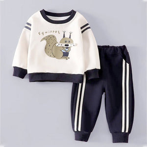 Navy Squirrel Tracksuit Set for Kids - 2 - 3 Years Kids Clothing