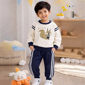 Navy Squirrel Tracksuit Set for Kids - 2 - 3 Years Kids Clothing