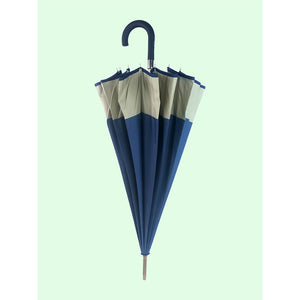 Navy with Grey Border Large Canopy Size Umbrella for Adults - Monsoon Wear