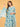 Blue maternity and nursing kurta set styled with coordinated dupatta and straight-fit pants.