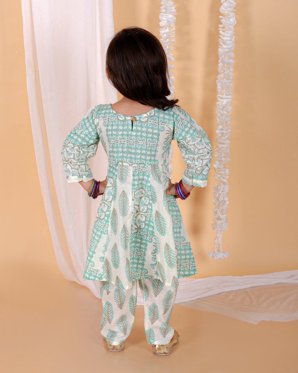 Neelegagan Girls Floral Print Anarkali Kurta Set - KES-SC-NLGF-0-6
