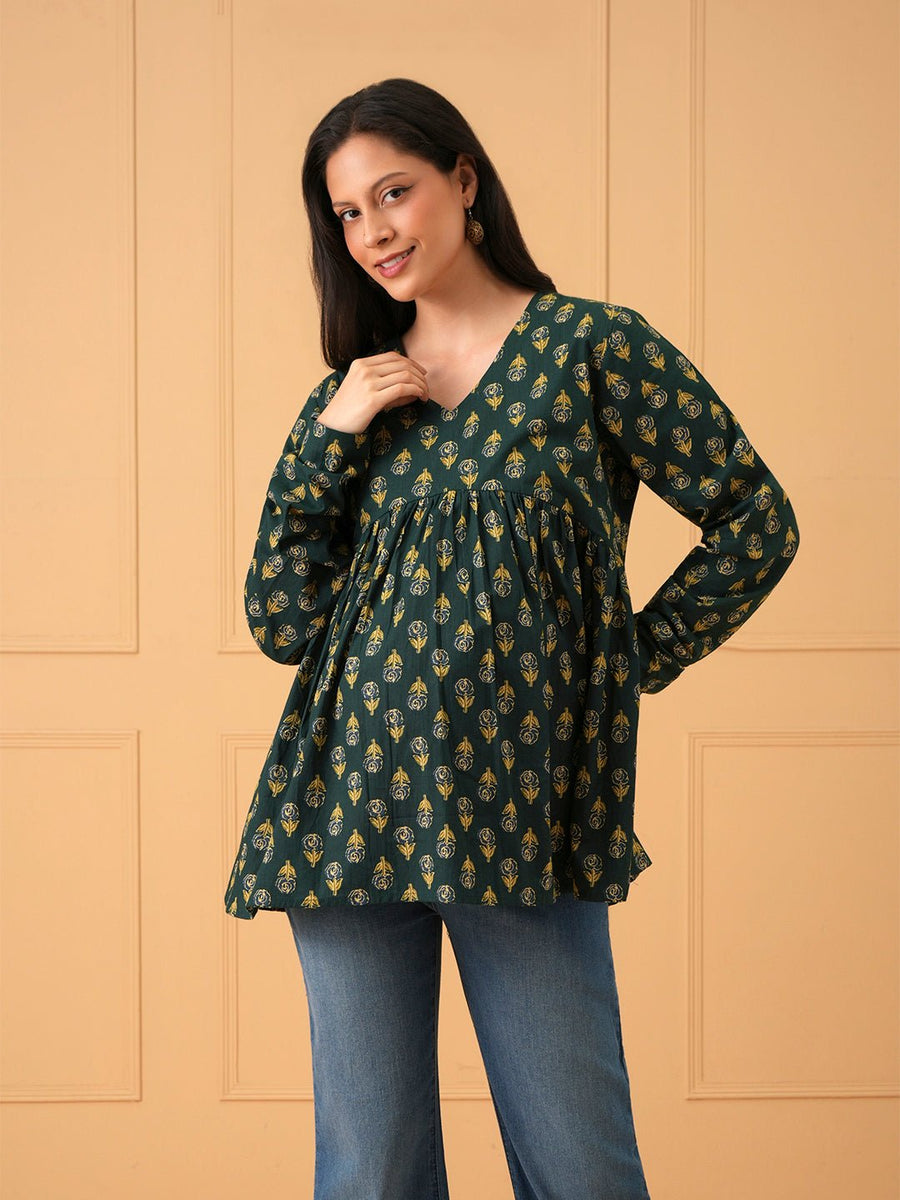 Neelpatra Maternity Short Kurti