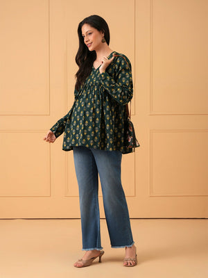 Neelpatra Maternity Short Kurti - S Maternity and Nursing Tops