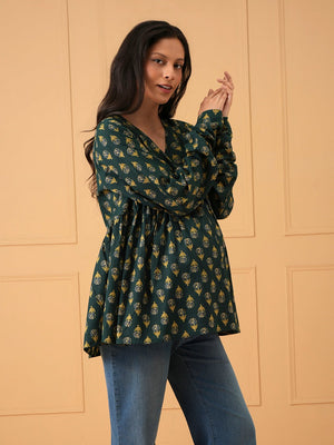 Neelpatra Maternity Short Kurti - S Maternity and Nursing Tops