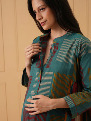 Neutral Lines Maternity and Nursing Top - S Maternity and Nursing Tops