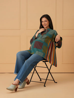 Neutral Lines Maternity and Nursing Top - S Maternity and Nursing Tops