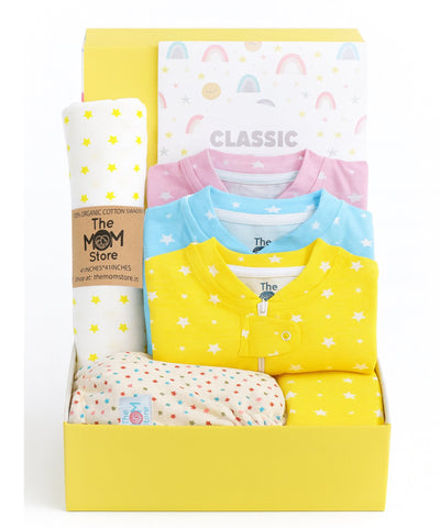 Newborn Baby Gift Set | 7-Piece Shine Baby Shower Hamper