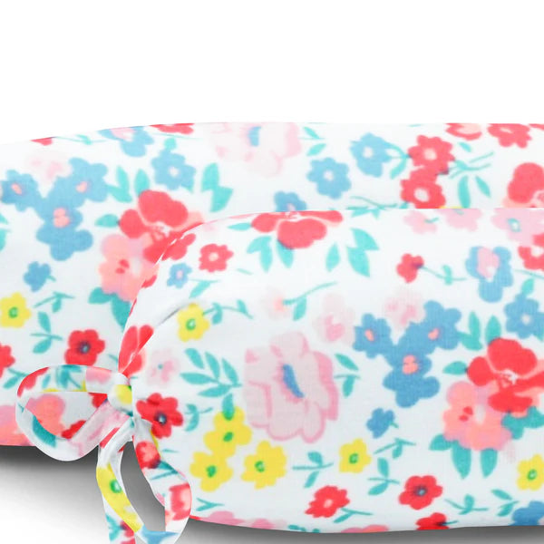 The Baby Atelier 100% Organic Baby Bolster Cover Set with fillers New Colored Flowers