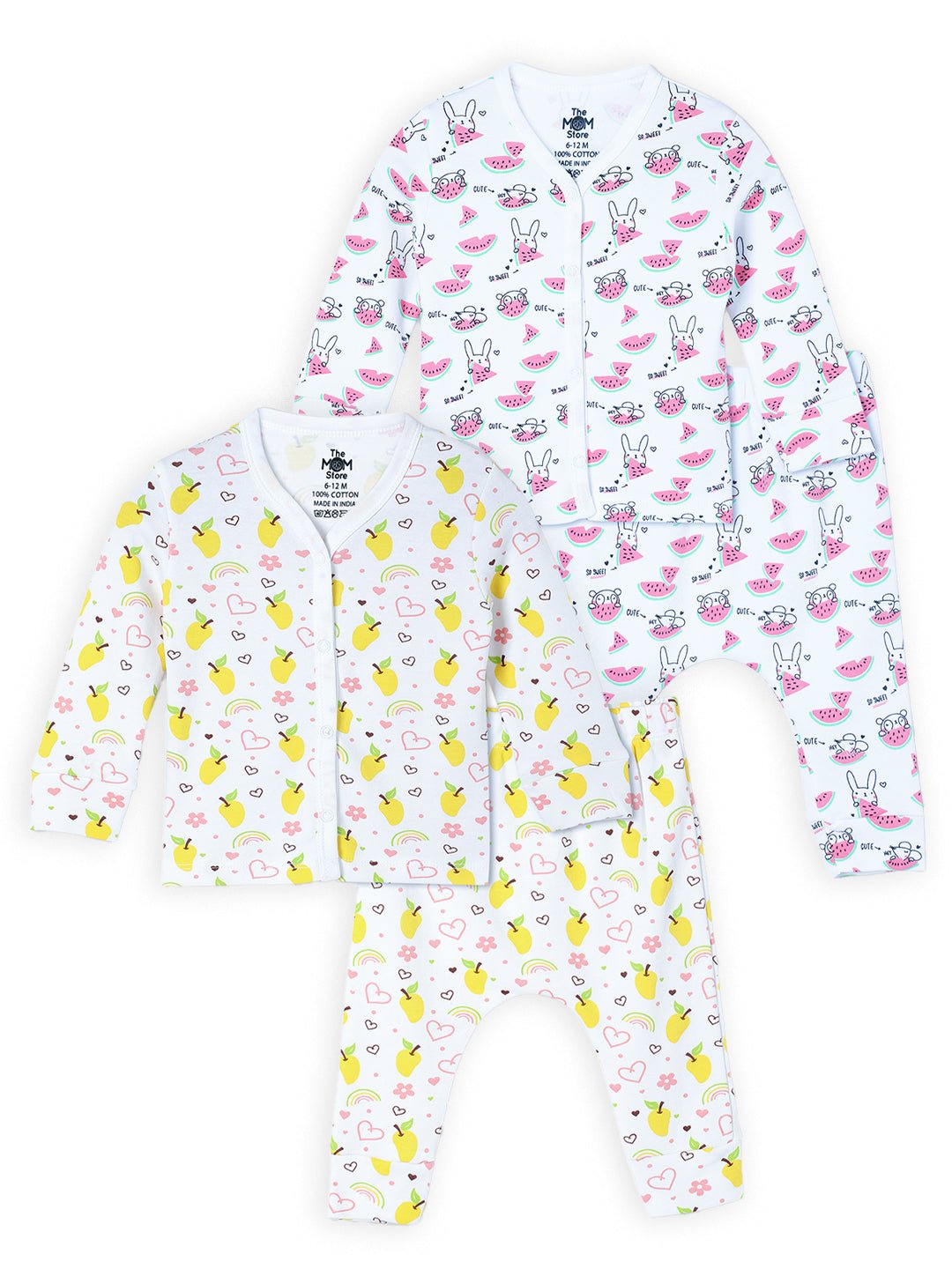 Newborn and Infant Pajama Set Combo of 2: Mango Mia-Summer Melon