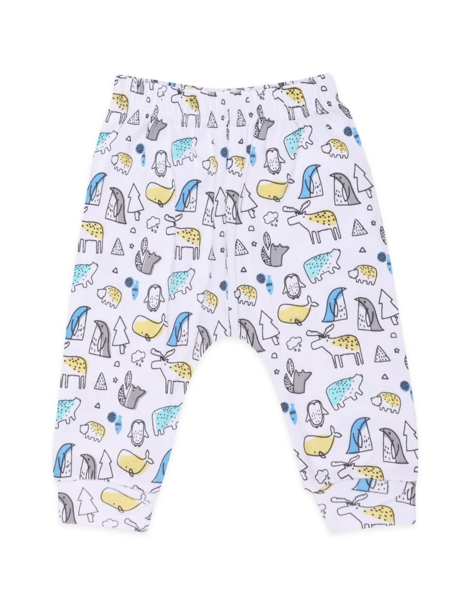 Newborn and Infant Pajama Set Combo of 2: Sleep Munchkins-Animal Party - IPS-2-SMAP-0-3