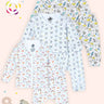 Newborn and Infant Pajama Set Combo of 3: Rainbow Land-Animal Party-Sleep Munchkins