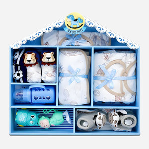 Newborn Baby Boy Wooden Nautical House Gift Hamper (0 - 12 months) - Baby Gifting
