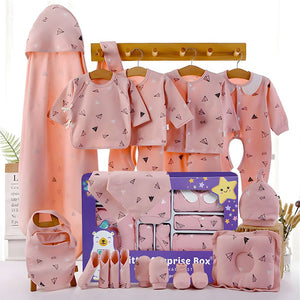 Newborn Baby Boy/Baby Girl 22pcs Gift Box, Peach (0 - 12 Months) - Baby Gifting