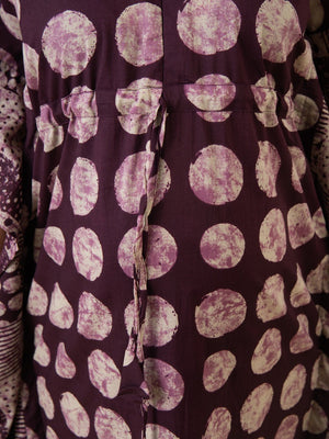 Nightfall Purple Maternity and Nursing Kaftan Nighty - S Maternity Nightwear