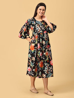 Nightshade Nectar Maternity And Nursing Dress - DRS - SK - NTSD - S