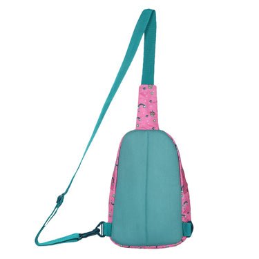Novex Disney Unicorn Printed Girls Kids Crossbody One Shoulder Bag for Travel, Hiking & Trekking - 10 Inch | Chest Bag for 3 Years & Above Kids - NXCBUC415 - UNICORN