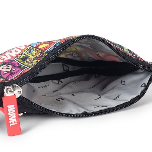 Novex Marvel Avengers printed Waist Bag for Cute Kids Ideal for Travel, Hiking and Outdoor Activities - 18 cm - NXWBAV121 - AVENGERS