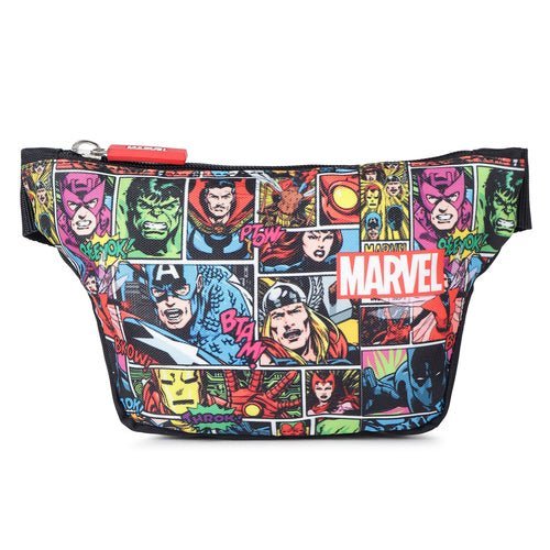 Novex Marvel Avengers printed Waist Bag for Cute Kids Ideal for Travel, Hiking and Outdoor Activities - 18 cm - NXWBAV121 - AVENGERS
