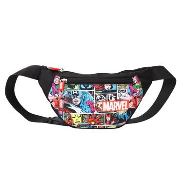 Novex Marvel Avengers printed Waist Bag for Cute Kids Ideal for Travel, Hiking and Outdoor Activities - 18 cm - NXWBAV121 - AVENGERS