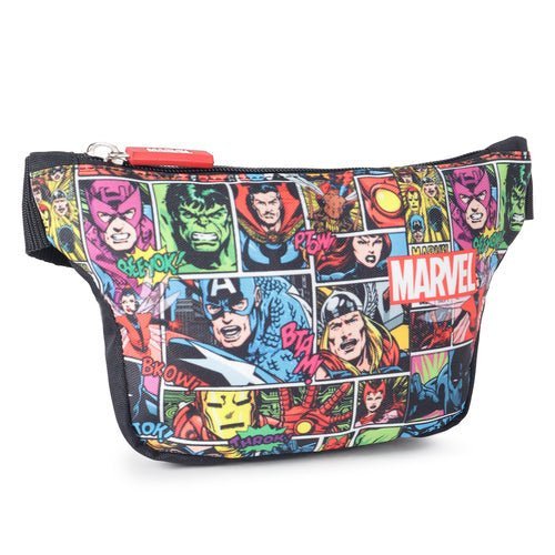 Novex Marvel Avengers printed Waist Bag for Cute Kids Ideal for Travel, Hiking and Outdoor Activities - 18 cm - NXWBAV121 - AVENGERS