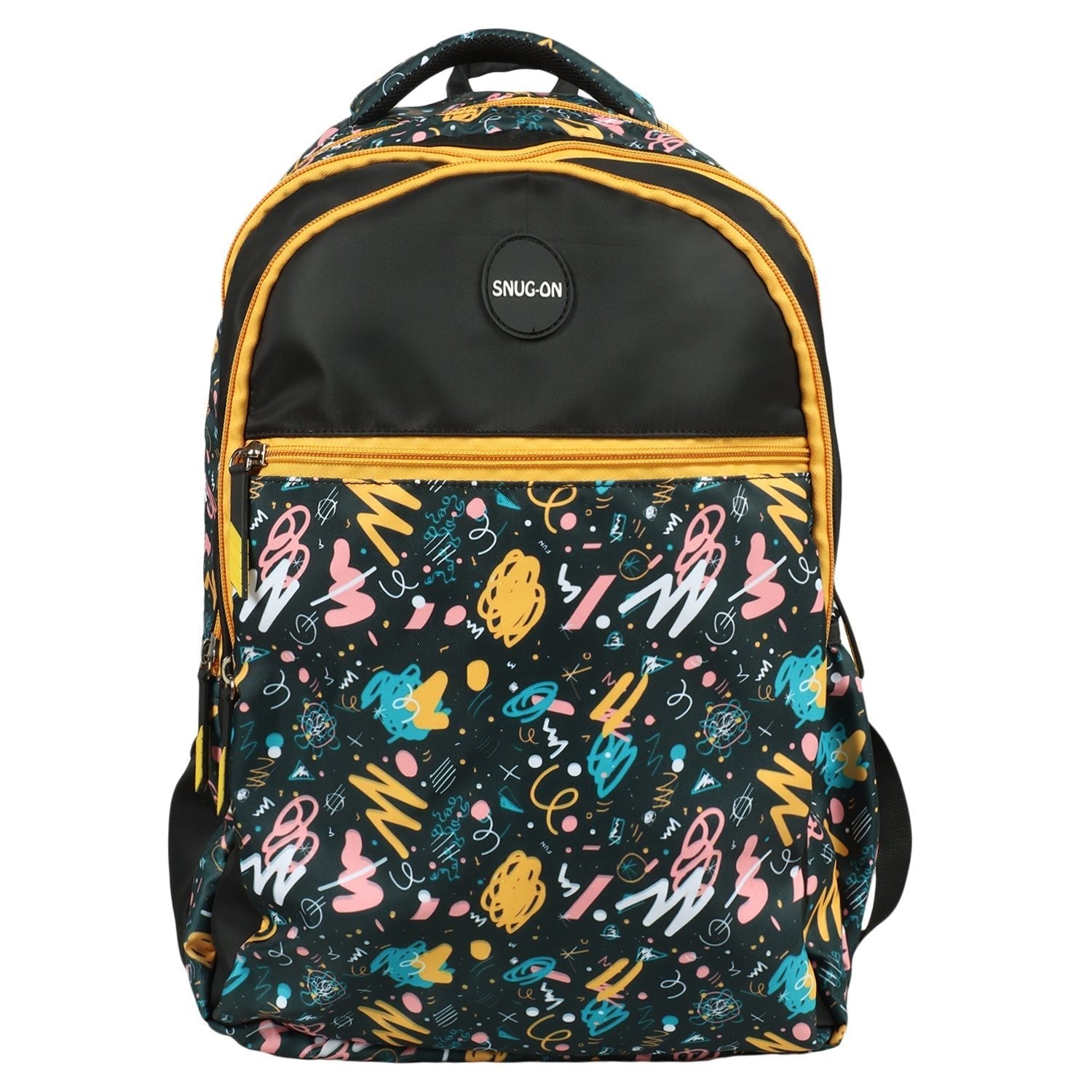 Novex Snug - On Amore Printed Unisex Kids School Bag with Stationary Pouch for 6th to 10th Class - 19 Inch | Backpack for 12 - 16 Years Kids - SNBP0404 - AMORE
