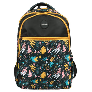 Novex Snug - On Amore Printed Unisex Kids School Bag with Stationary Pouch for 6th to 10th Class - 19 Inch | Backpack for 12 - 16 Years Kids - SNBP0404 - AMORE