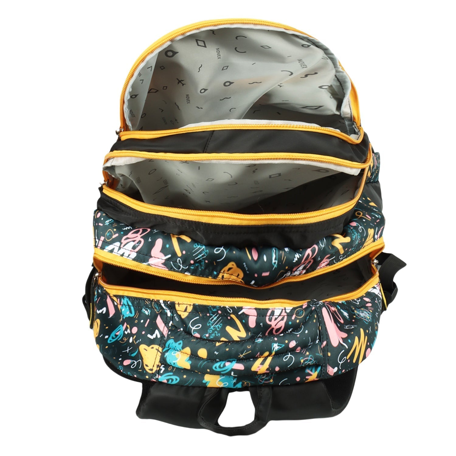 Novex Snug - On Amore Printed Unisex Kids School Bag with Stationary Pouch for 6th to 10th Class - 19 Inch | Backpack for 12 - 16 Years Kids - SNBP0404 - AMORE
