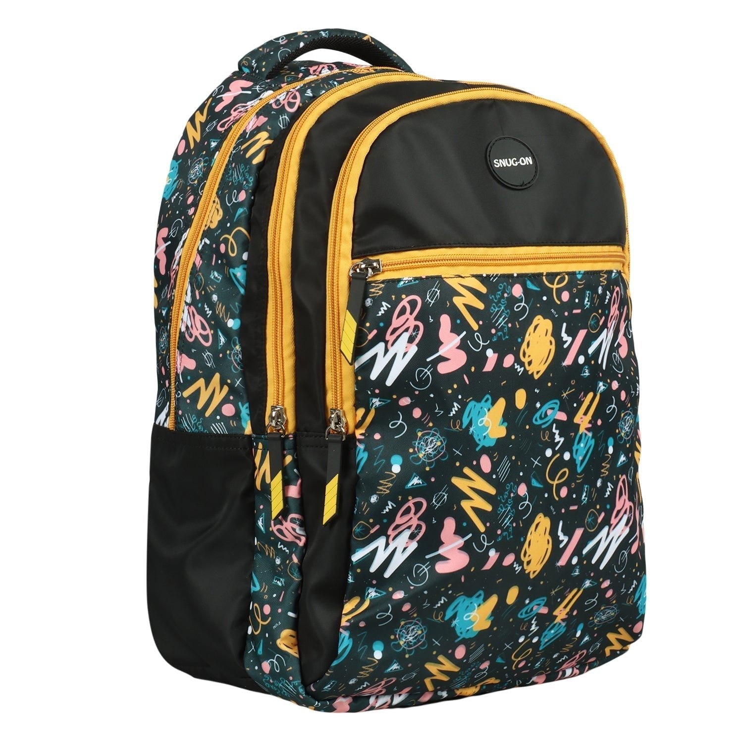 Novex Snug - On Amore Printed Unisex Kids School Bag with Stationary Pouch for 6th to 10th Class - 19 Inch | Backpack for 12 - 16 Years Kids - SNBP0404 - AMORE