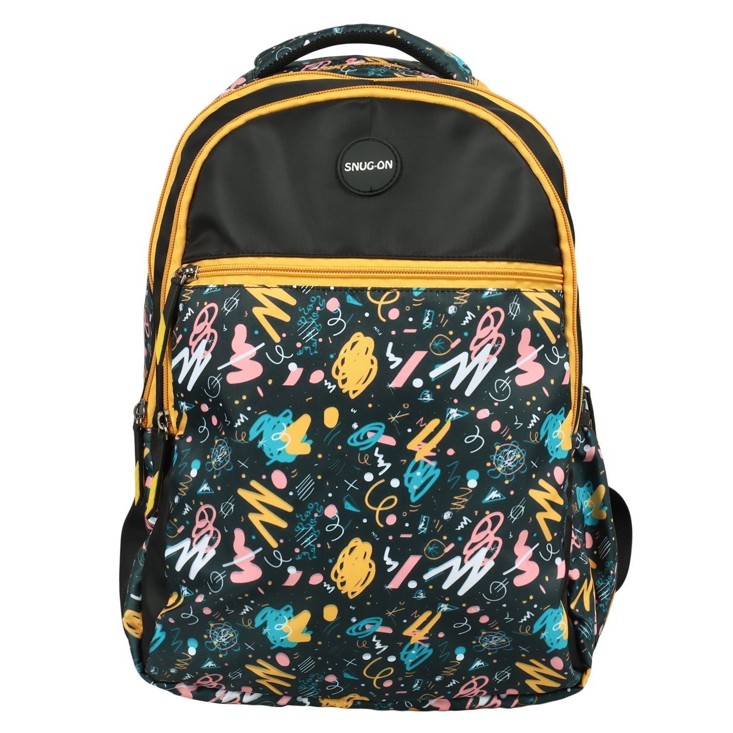 Novex Snug - On Amore Printed Unisex Kids School Bag with Stationary Pouch for 6th to 10th Class - 19 Inch | Backpack for 12 - 16 Years Kids - SNBP0404 - AMORE
