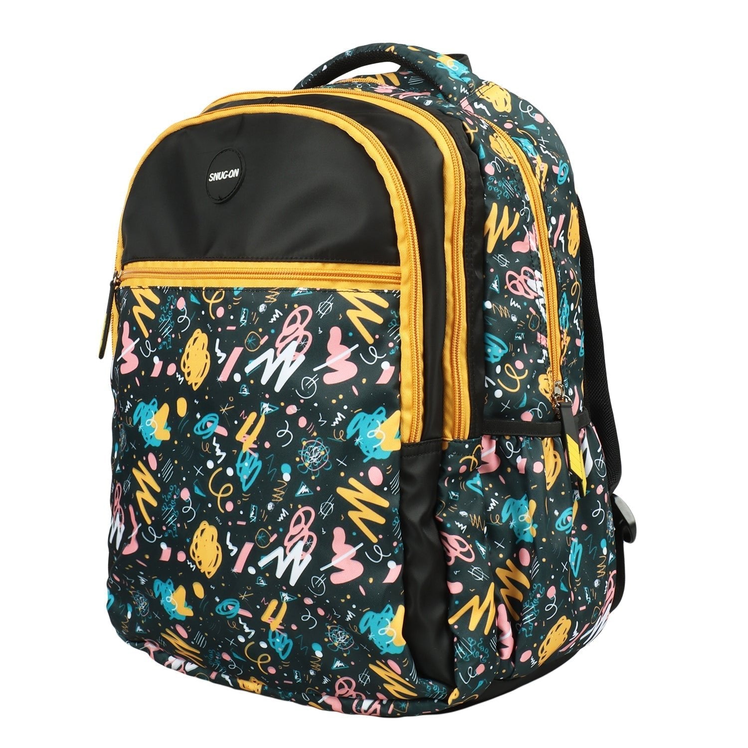 Novex Snug - On Amore Printed Unisex Kids School Bag with Stationary Pouch for 6th to 10th Class - 19 Inch | Backpack for 12 - 16 Years Kids - SNBP0404 - AMORE