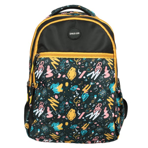 Novex Snug - On Amore Printed Unisex Kids School Bag with Stationary Pouch for 6th to 10th Class - 19 Inch | Backpack for 12 - 16 Years Kids - SNBP0404 - AMORE