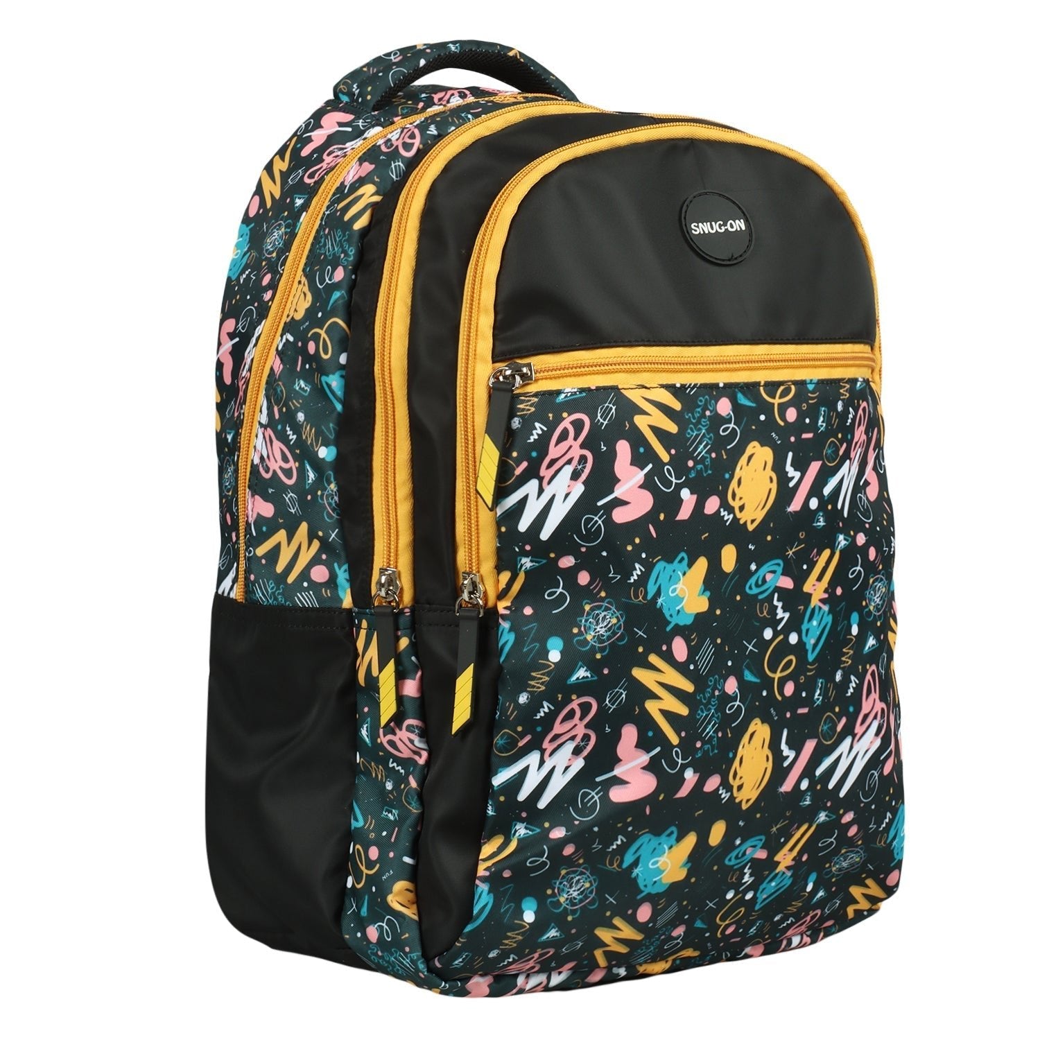 Novex Snug - On Amore Printed Unisex Kids School Bag with Stationary Pouch for 6th to 10th Class - 19 Inch | Backpack for 12 - 16 Years Kids - SNBP0404 - AMORE