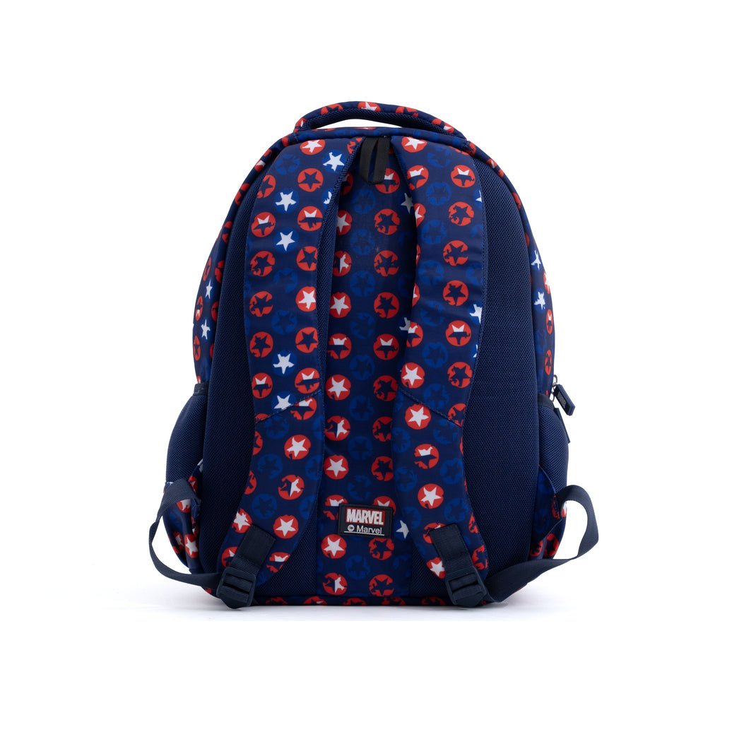 Novex Snug - On Captain America Printed Boy Kids School Bag for 4th Class to 6th Class - 17 Inch | Backpack for 10 - 12 Years Kids - SNBPML0741 - CAPTAIN AMERICA