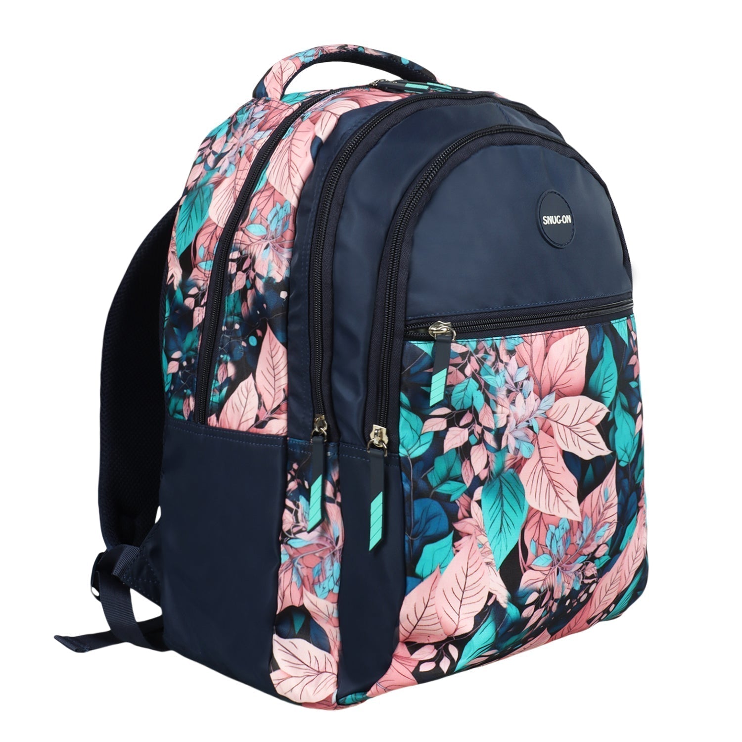 Novex Snug - On Crimson Printed Unisex Kids School Bag with Stationary Pouch for 6th to 10th Class - 19 Inch | Backpack for 12 - 16 Years Kids - SNBP0406 - CRIMSON
