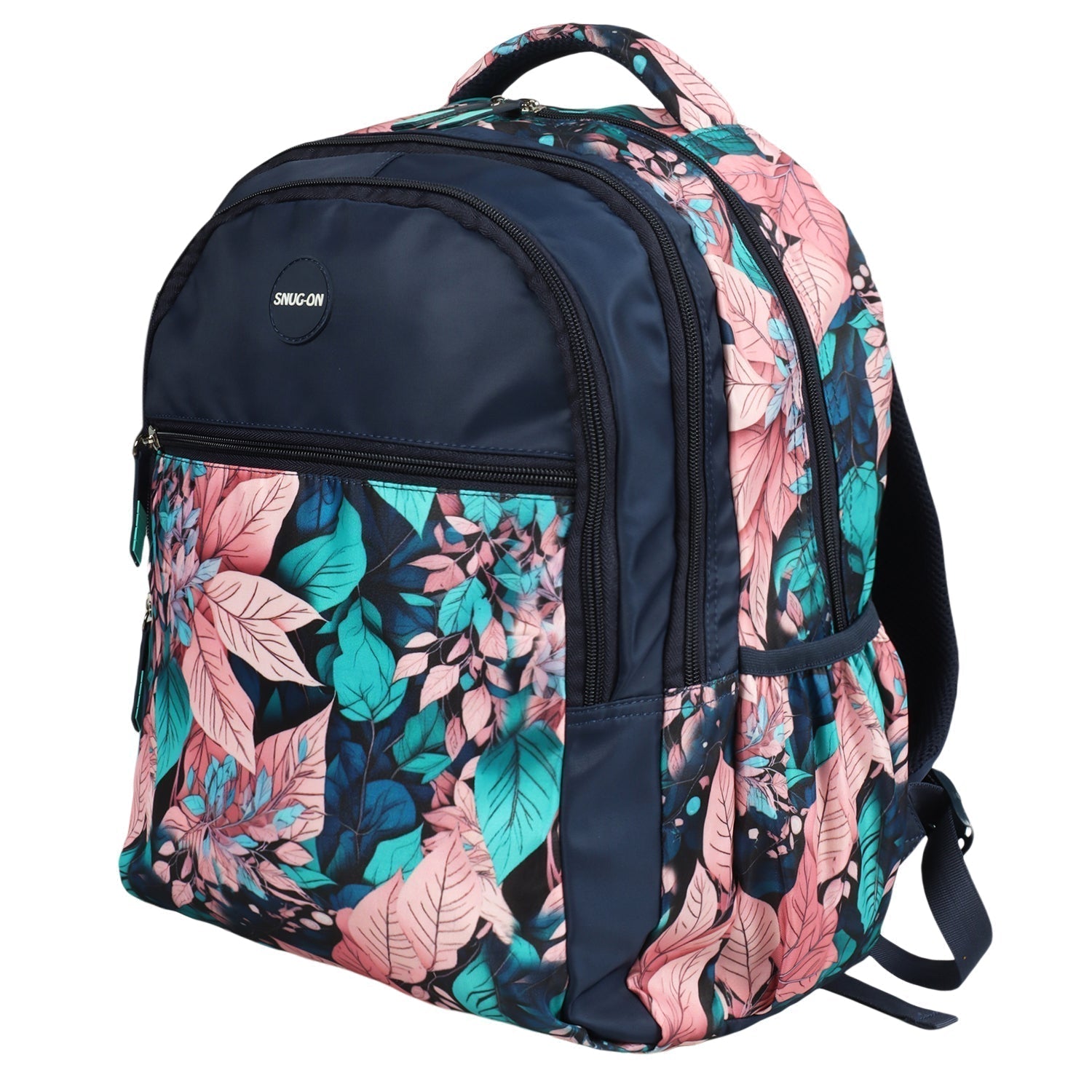 Novex Snug - On Crimson Printed Unisex Kids School Bag with Stationary Pouch for 6th to 10th Class - 19 Inch | Backpack for 12 - 16 Years Kids - SNBP0406 - CRIMSON